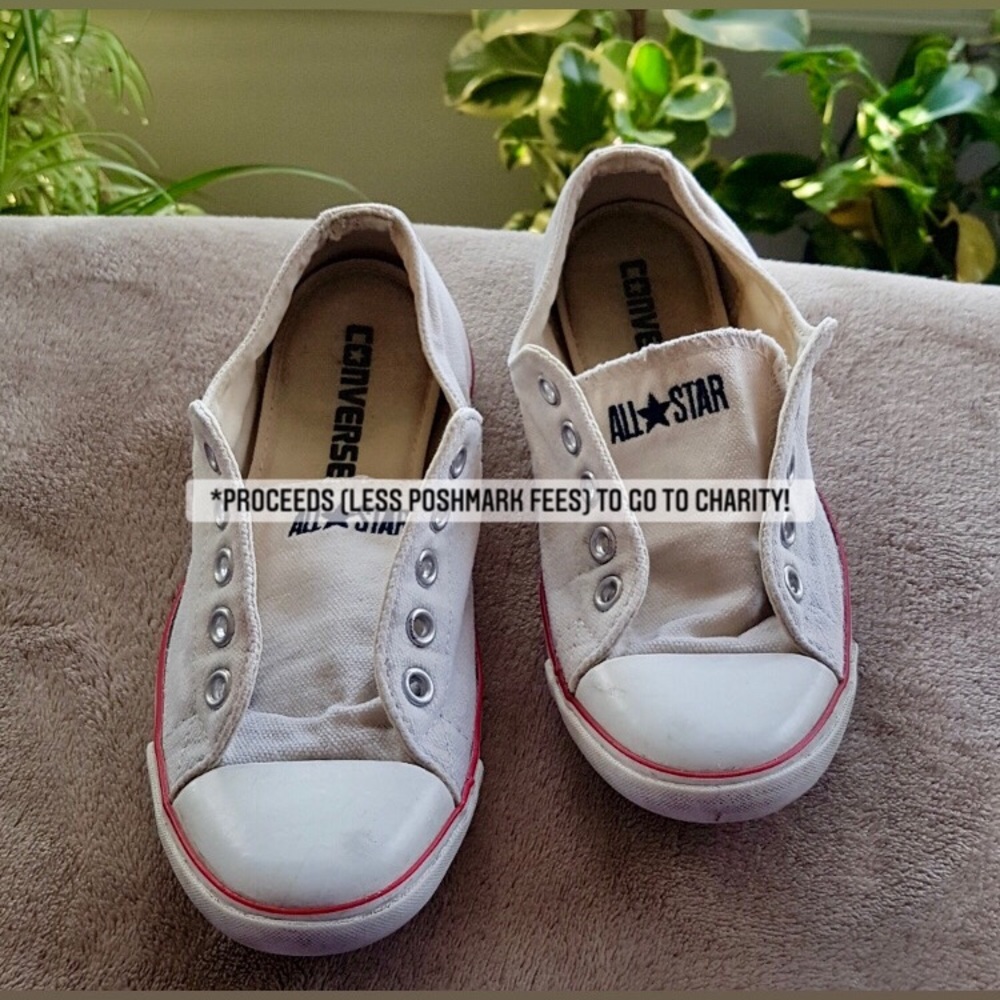 ✨2/$15✨ Shoes: Converse #511534F - NO LACES, Size 5 🛍 Bundle Me!